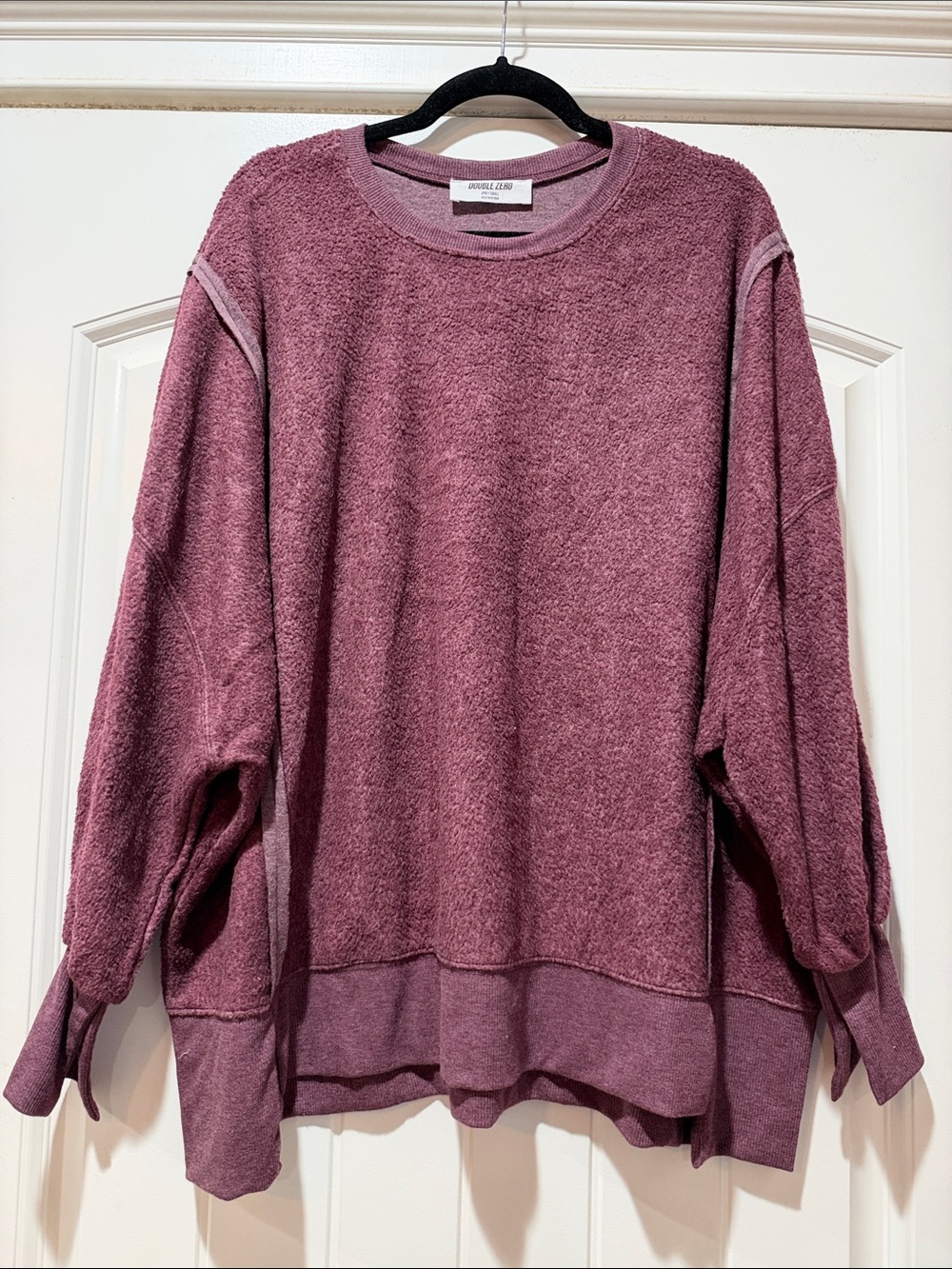 Double Zero Dusty Mauve Plush Crewneck